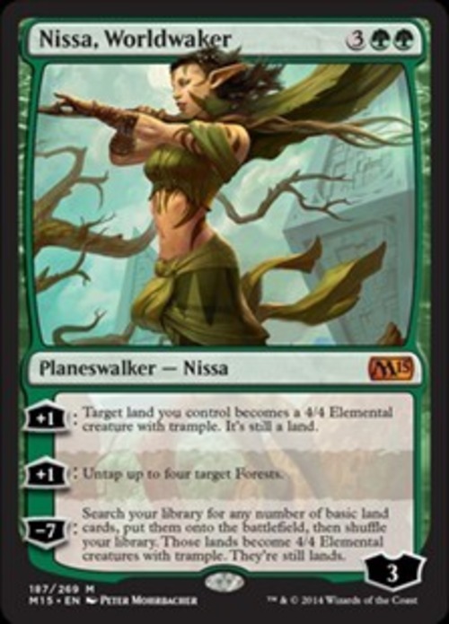 MTG《世界を目覚めさせる者、ニッサ/Nissa, Worldwaker(M15)》英語