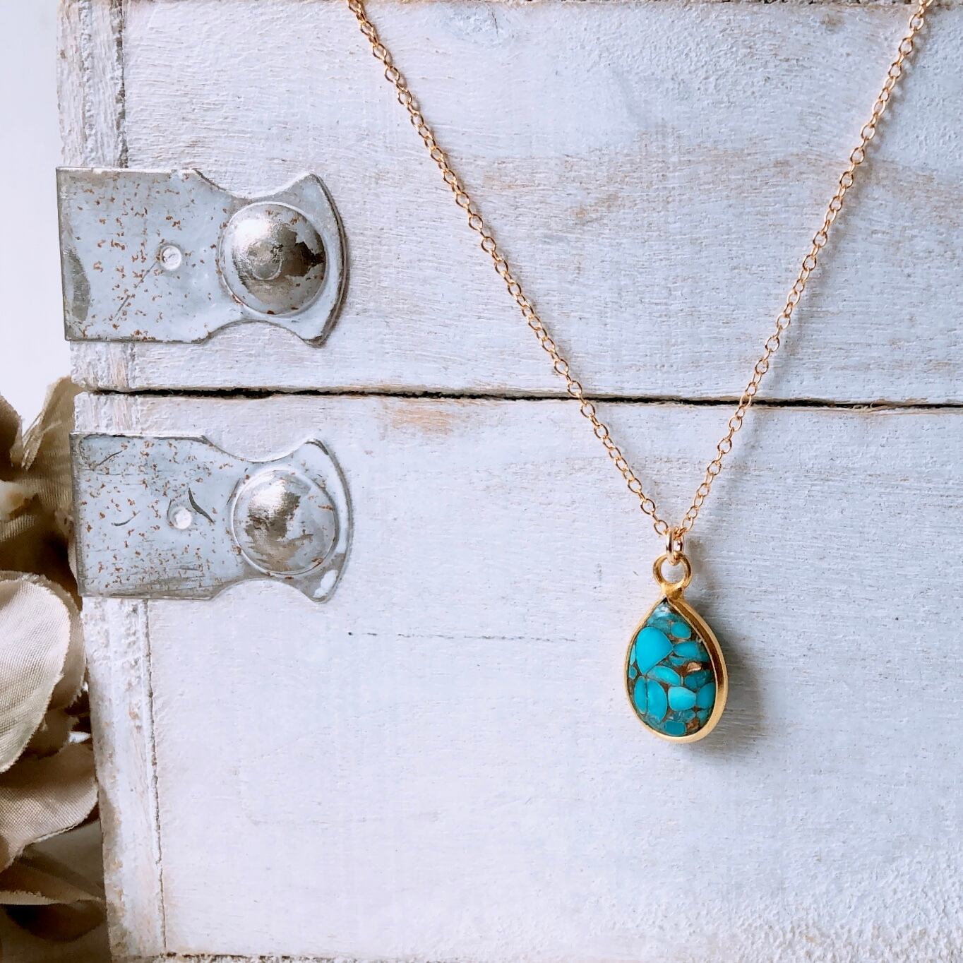 14KGF ブルーコッパーターコイズのチャーム