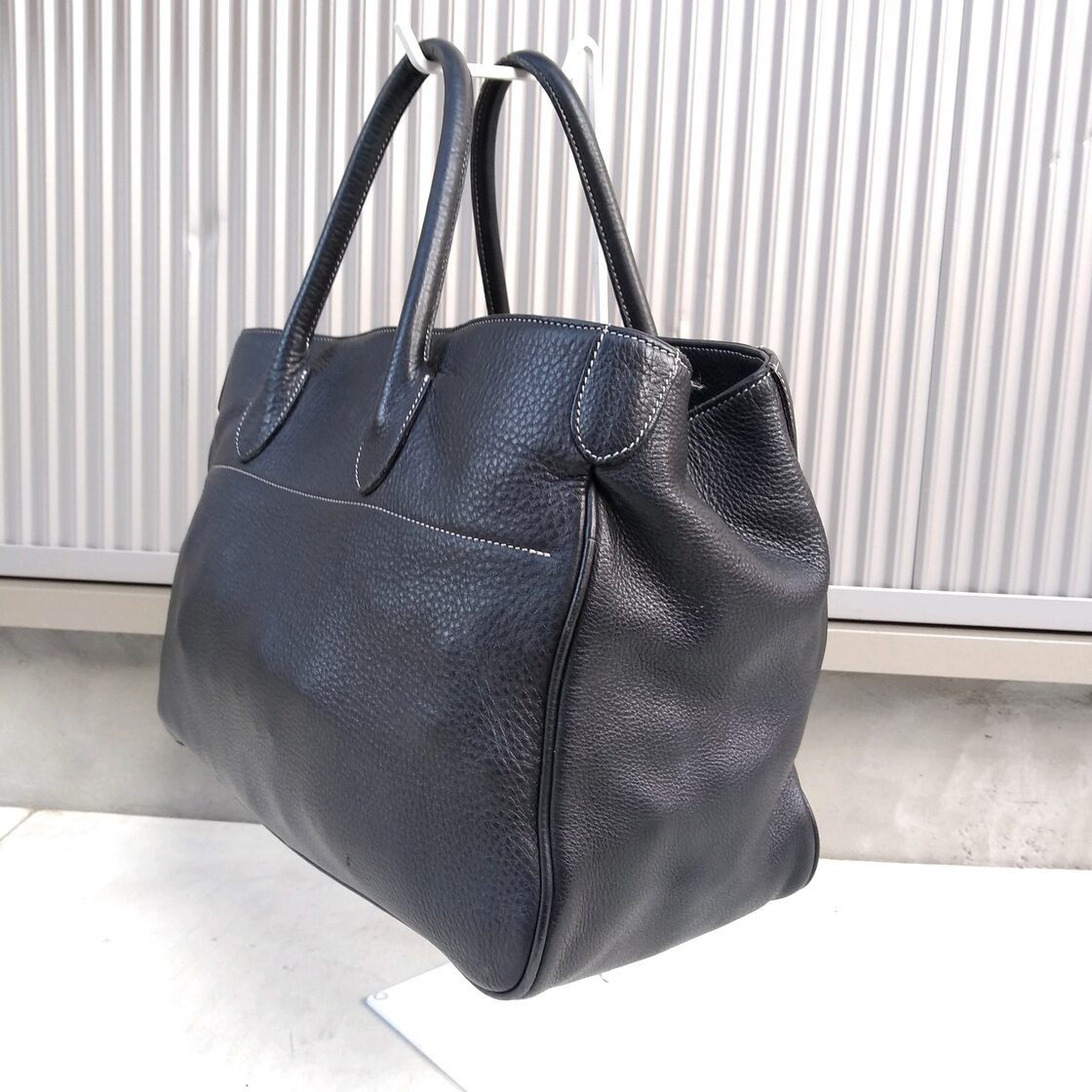 美品 ADMJ アクセソワ ドゥ マドモワゼル トートバッグ レザー 赤 荒かっ