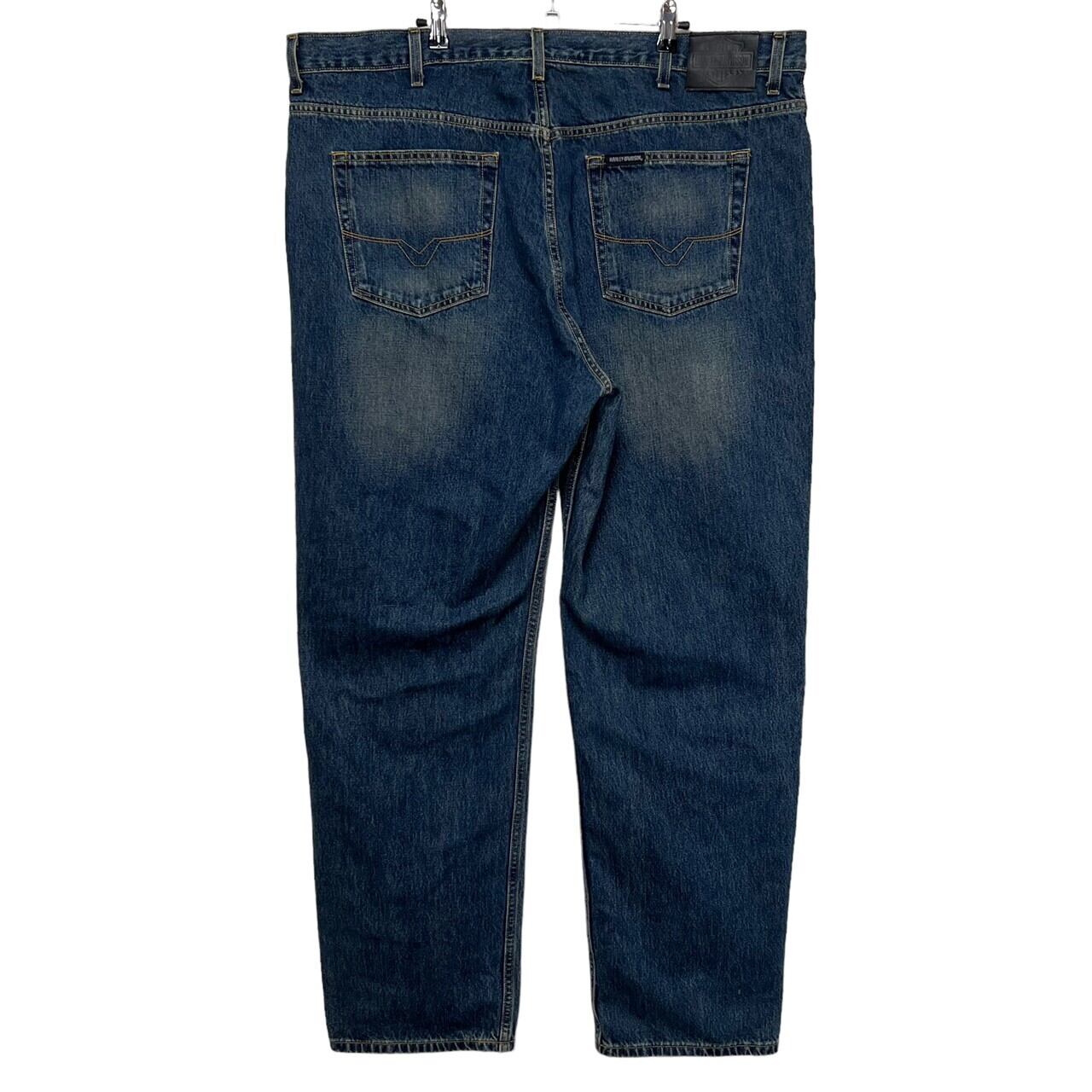 W44×L34】HARLEY DAVIDSON デニムパンツ 革パッチ | 古着屋OLDGREEN