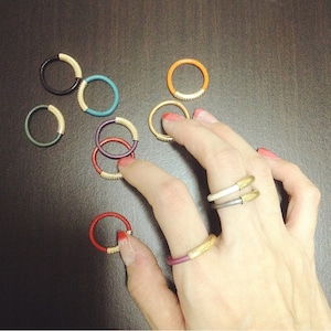 ANNIKA INEZ （by boe） Leather color Ring アニカイネズ（バイボー） レザーカラーリング