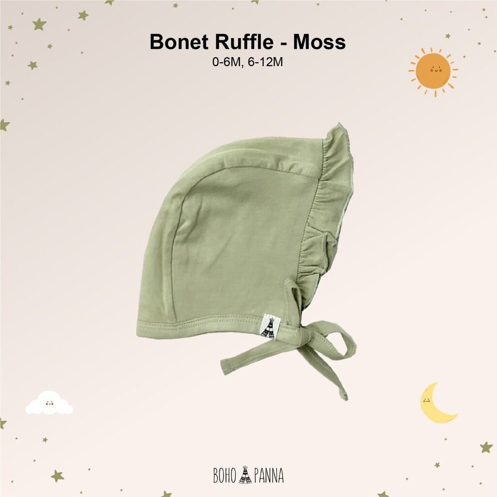 Bohobaby/Ruffle bonnet/0-12m/写真映えにも日除けにも♡ラッフルボンネット