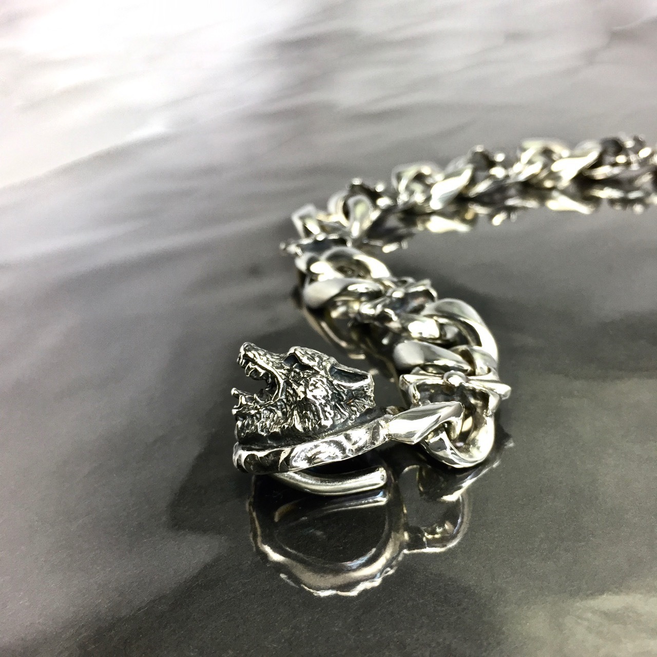 WOLF&GARGOYLES #1 CHAIN BRACELET / ウルフ&ガーゴイル #1 チェーンコンビブレスレット