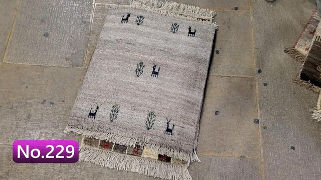 絨毯クエスト43 後編【No.229】Gabbeh ※現在、こちらの商品はイランに置いてあります。ご希望の方は先ずは在庫のご確認をお願いします。