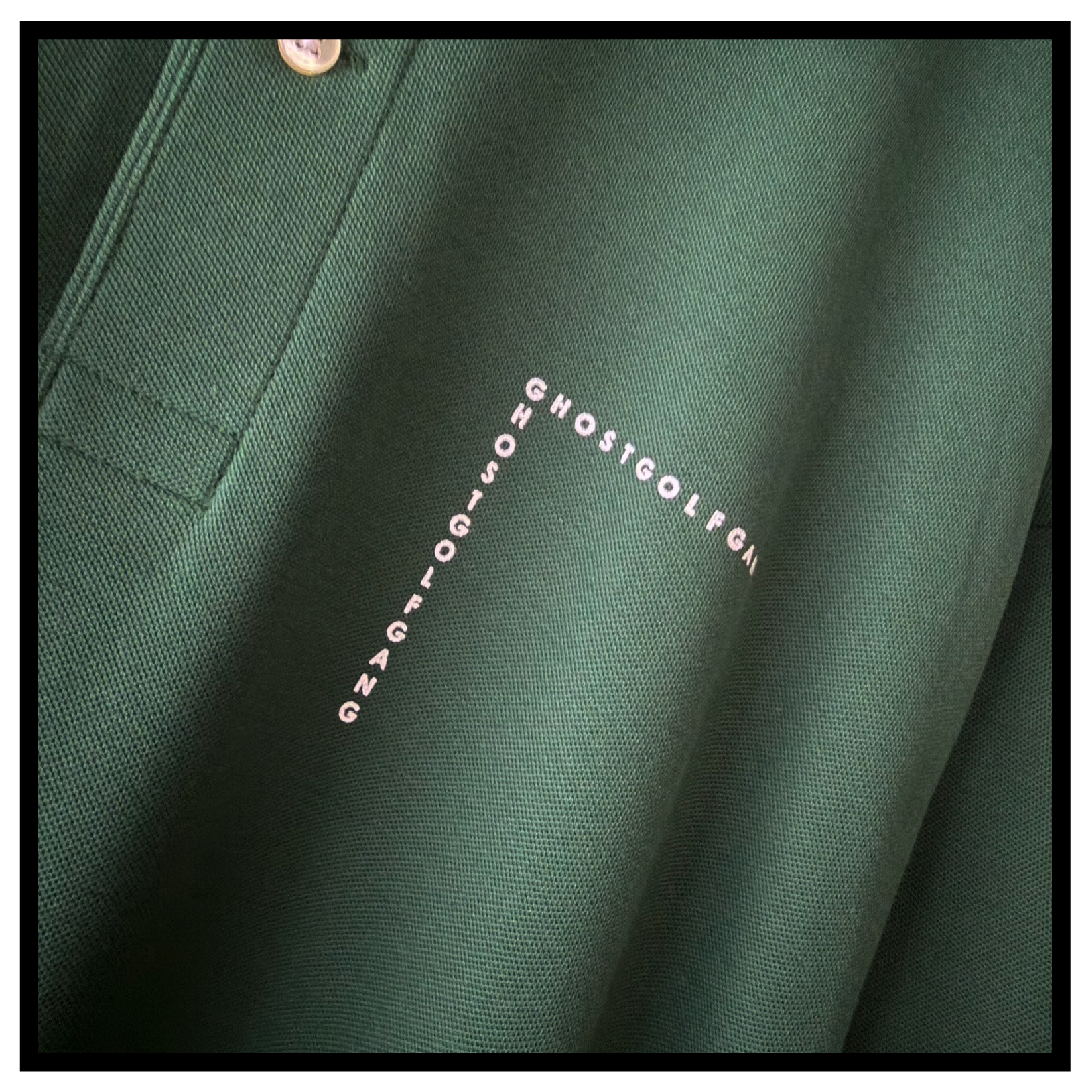GHOST GOLF GANG GOBANロゴポロシャツ ブラック XL 緑 【公式通販】