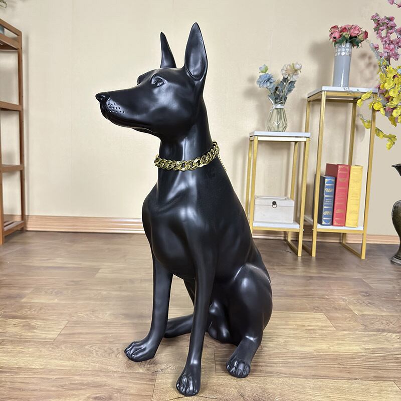 ドーベルマン 置物 犬置物ドーベルマン オブジェ 等身大 インテリア