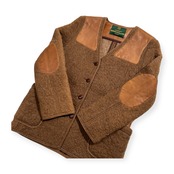 GLENN DYLANN グレンディラン 本革 レザーパッチ エルボーパッチ ウール ジャケット コート /イギリス製