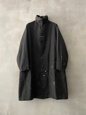 TrAnsference abstract dripping work coat - burnt garment dyed effect