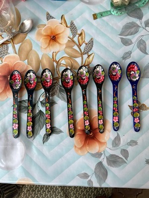 ペトリキフカ塗り　木製スプーン（ホメンコ作) 16cm