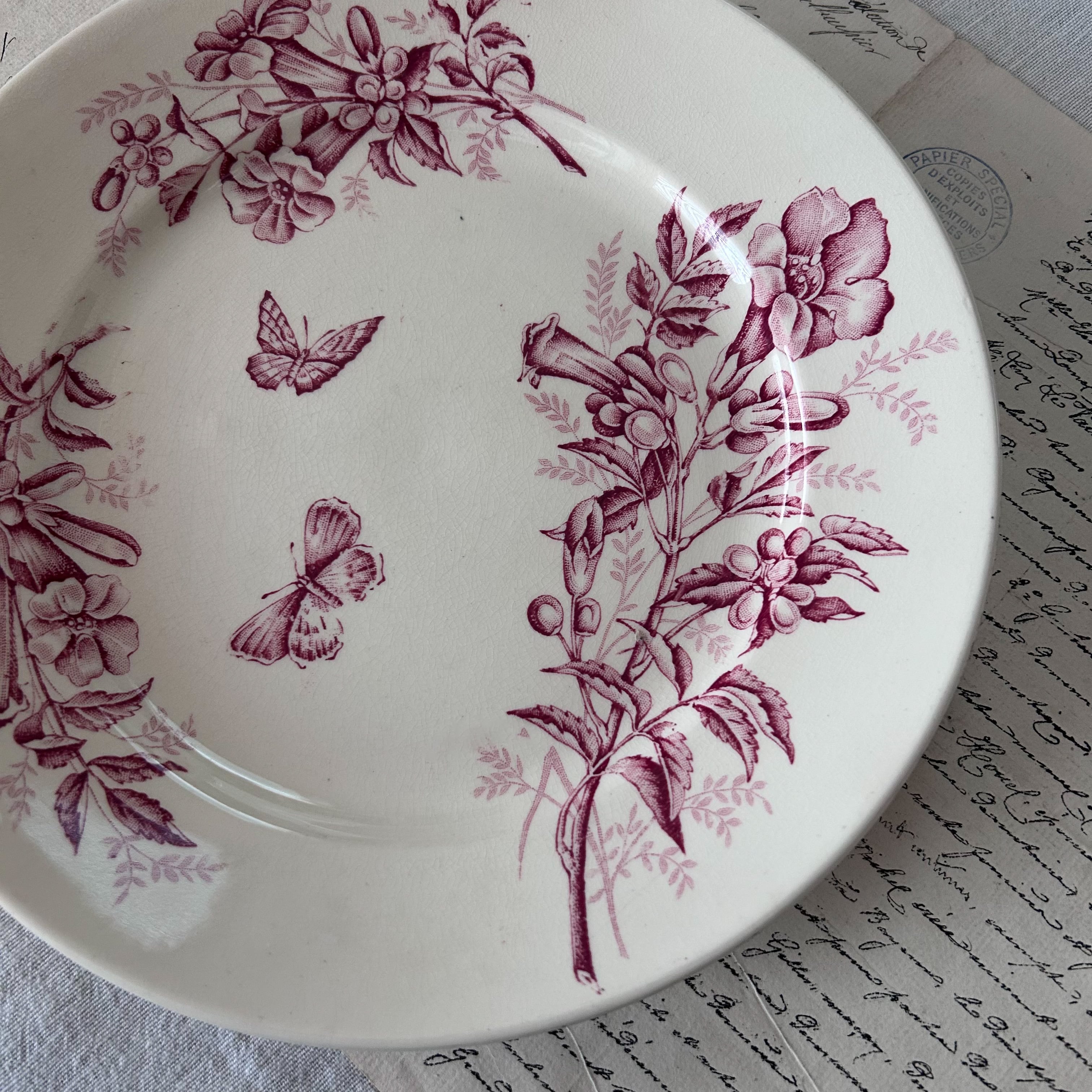 フランスアンティーク】 Badonviller（バドンヴィレ） JASMIN プレート