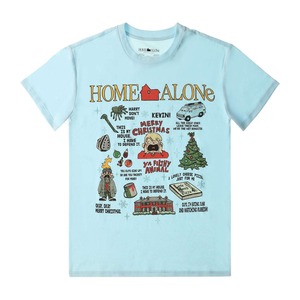 HOME ALONE ホーム・アローン ケヴィン 落書き グラフィック Tシャツ ブルー Lサイズ