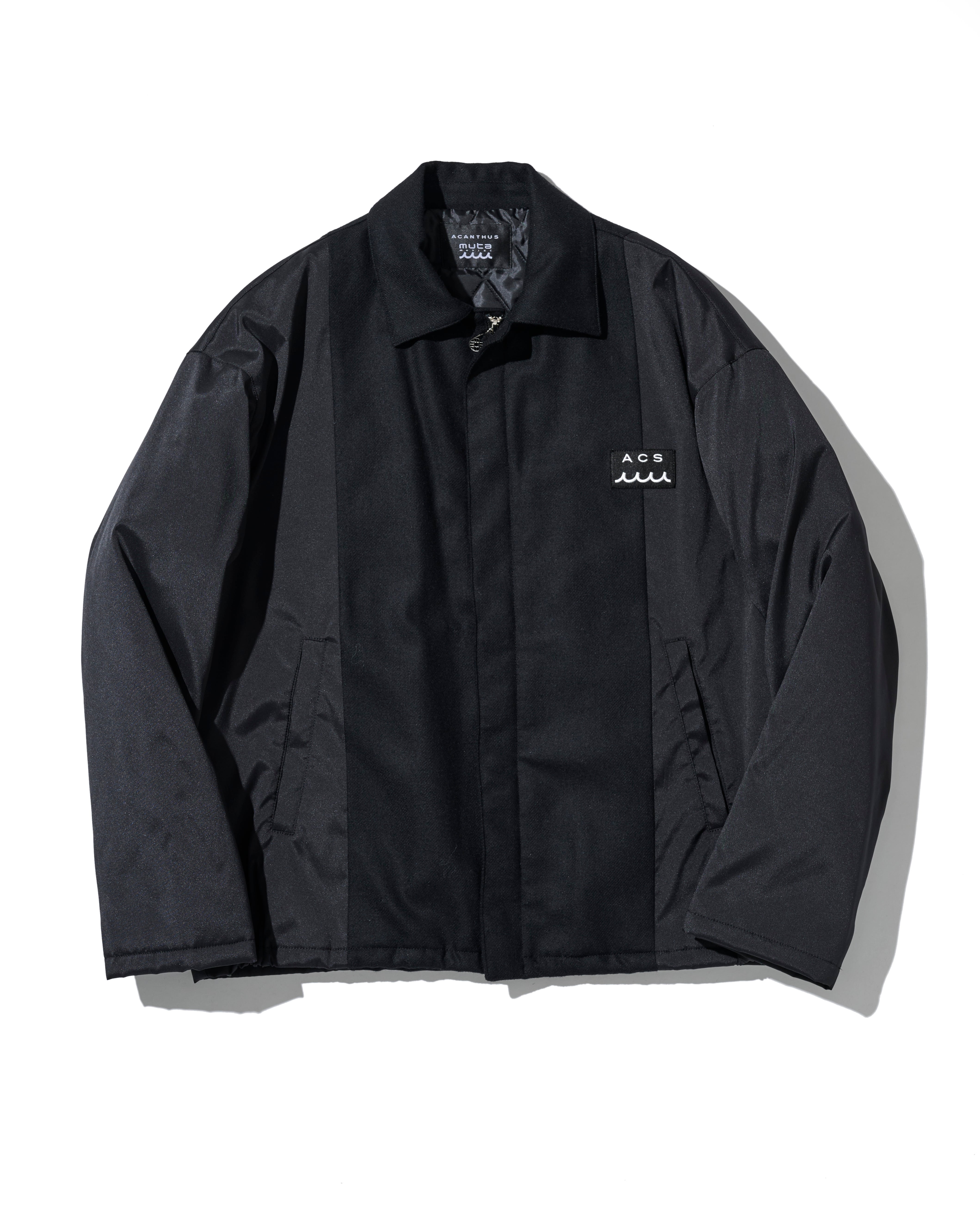 ACANTHUS × muta MARINE ストレッチコーチジャケット 黒 予約販売10月下旬～11月中旬入荷】muta MARINE × ACANTHUS コーチ