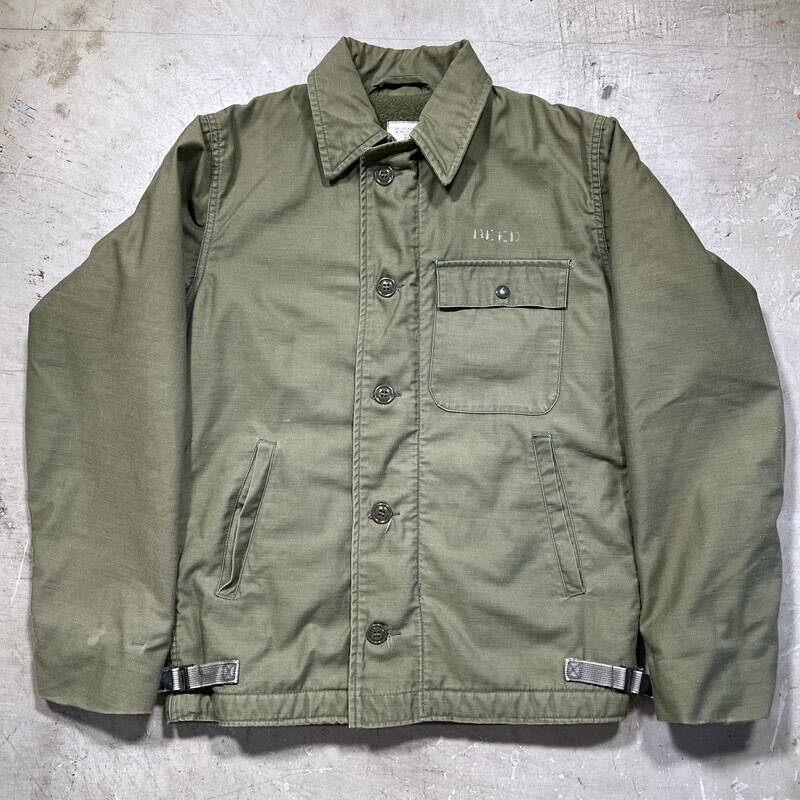 80's U.S.NAVY A-2 デッキジャケット DLA100-85-C-0607 SO-SEW STYLES INC 海軍 USN  SMALLサイズ 34-36 ミリタリー 希少 ヴィンテージ BA-2357 RM2776H | agito vintage powered by  BASE