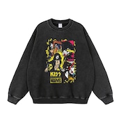 VINTAGE ストリート KISS バンドパーカー/スウェット T1876