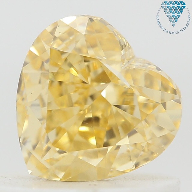 0.53 ct FANCY INTENSE  ORANGE-YELLOW SI1 HEART GIA 天然  ダイヤモンド ルース