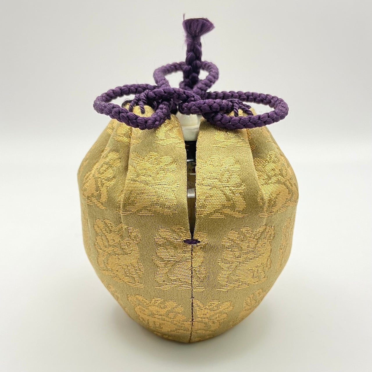新古】文琳茶入 桶谷定一 共箱入 仕覆：花兎金襴 | 茶道具 錦玉堂