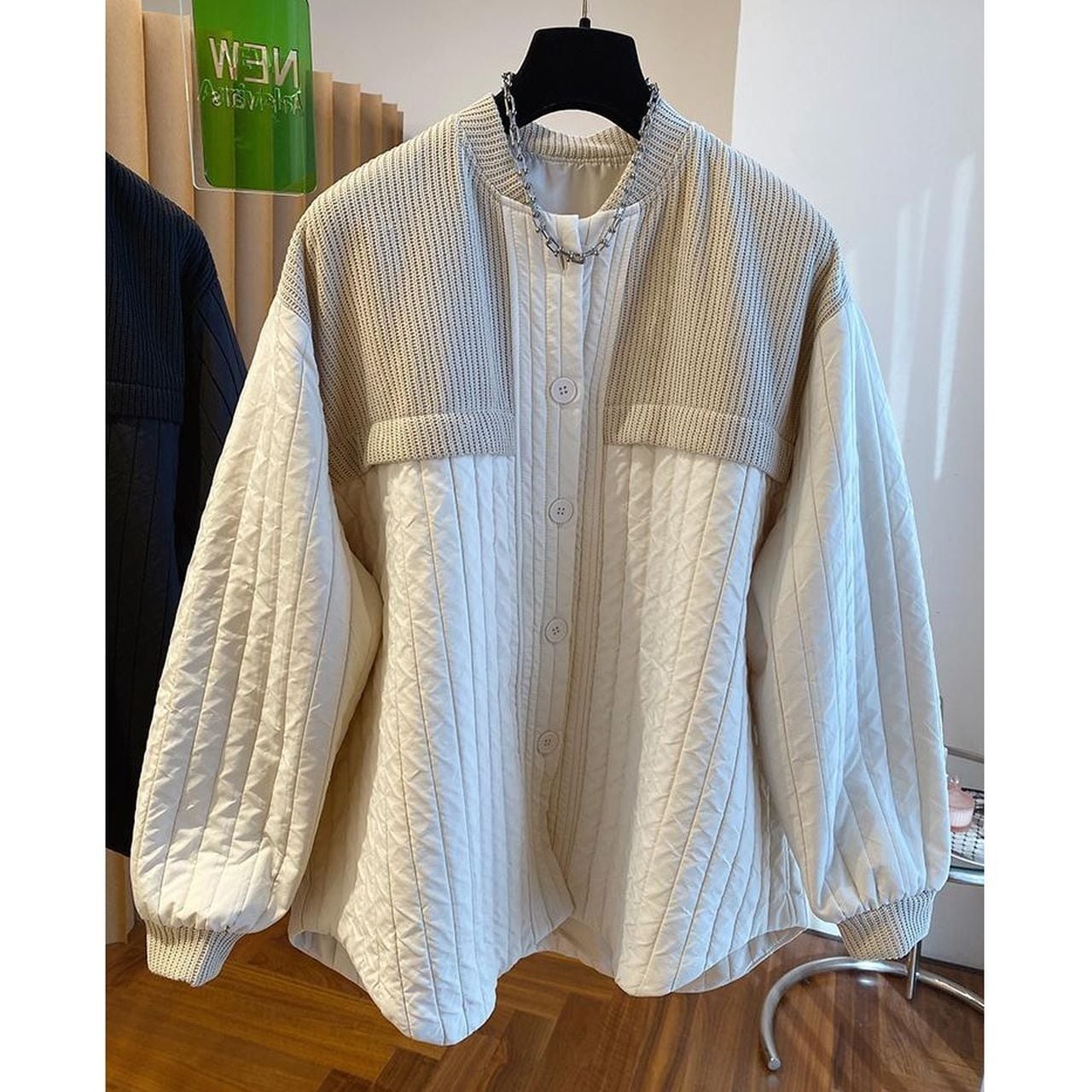 patchwork cotton coat(MT1370)