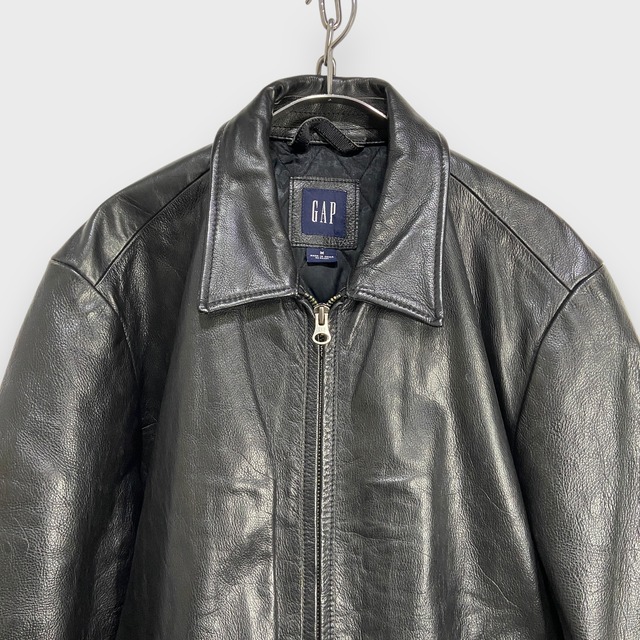 00s GAP オールドギャップ レザージャケット 本革 ブラック M