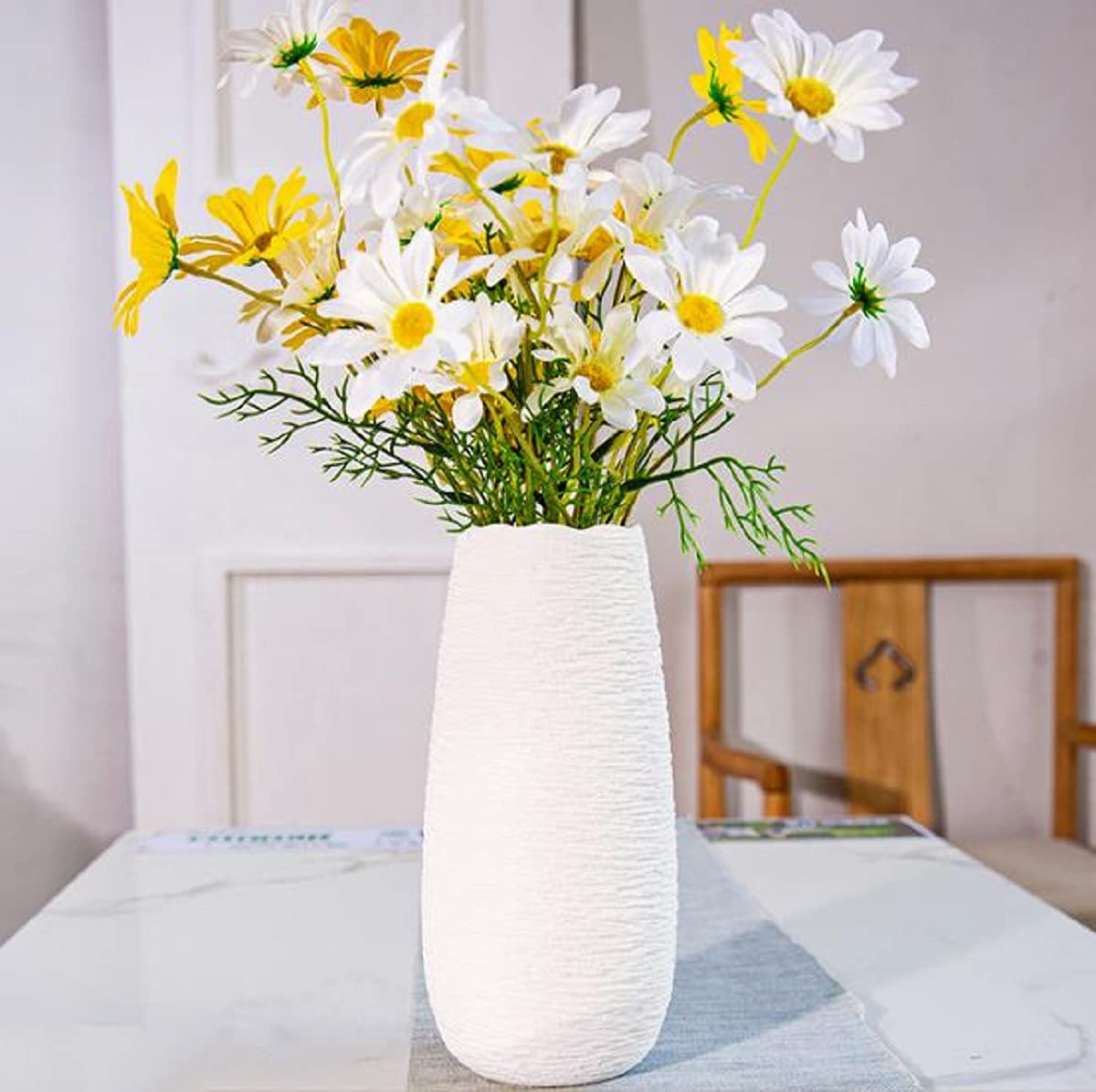 【新着特価】かびん フラワーベース ホワイト白 セラミック 陶器 花瓶 北欧 日本 花瓶 フラワーポット花器 ホワイト北欧陶器 アンティーク風 大