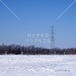 真冬の鉄塔と広場　 Steel tower and plaza in the middle of winter