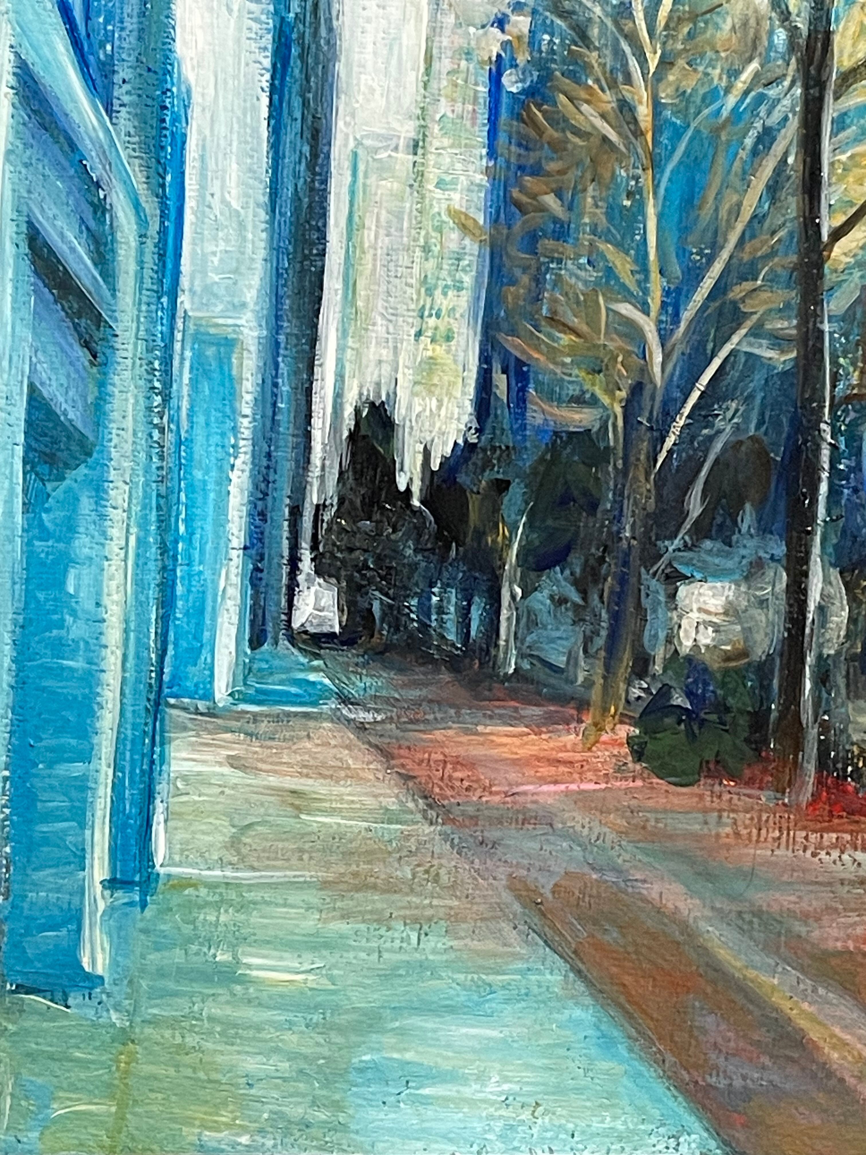 アクリル画　ロンドンの夕暮れー都市幻影　F4サイズ　一点物　原画　キャンバス アクリル画 ロンドンの夕暮れー都市幻影 F4サイズ 一点物 原画 キャンバス