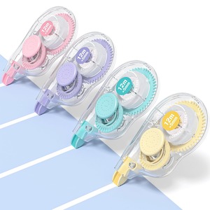 【新着特価】Four Candies 修正テープ マカロン色 4個セット 5mm幅ｘ長さ12m 使い切りタイプ かわいい 破れにくい なめらか速乾 オフィス・学校用文具 学生 プレゼント