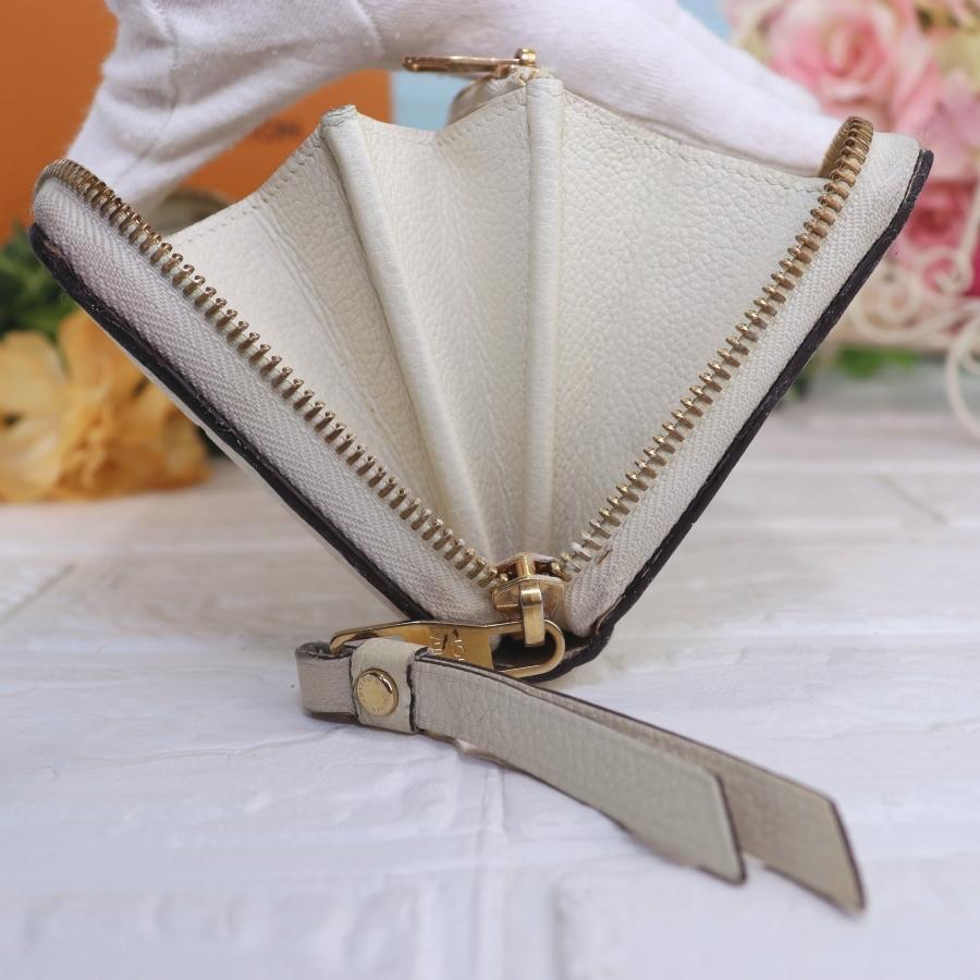 LOUIS VUITTON 長財布 ジッピーウォレット 白 ラウンドジップ