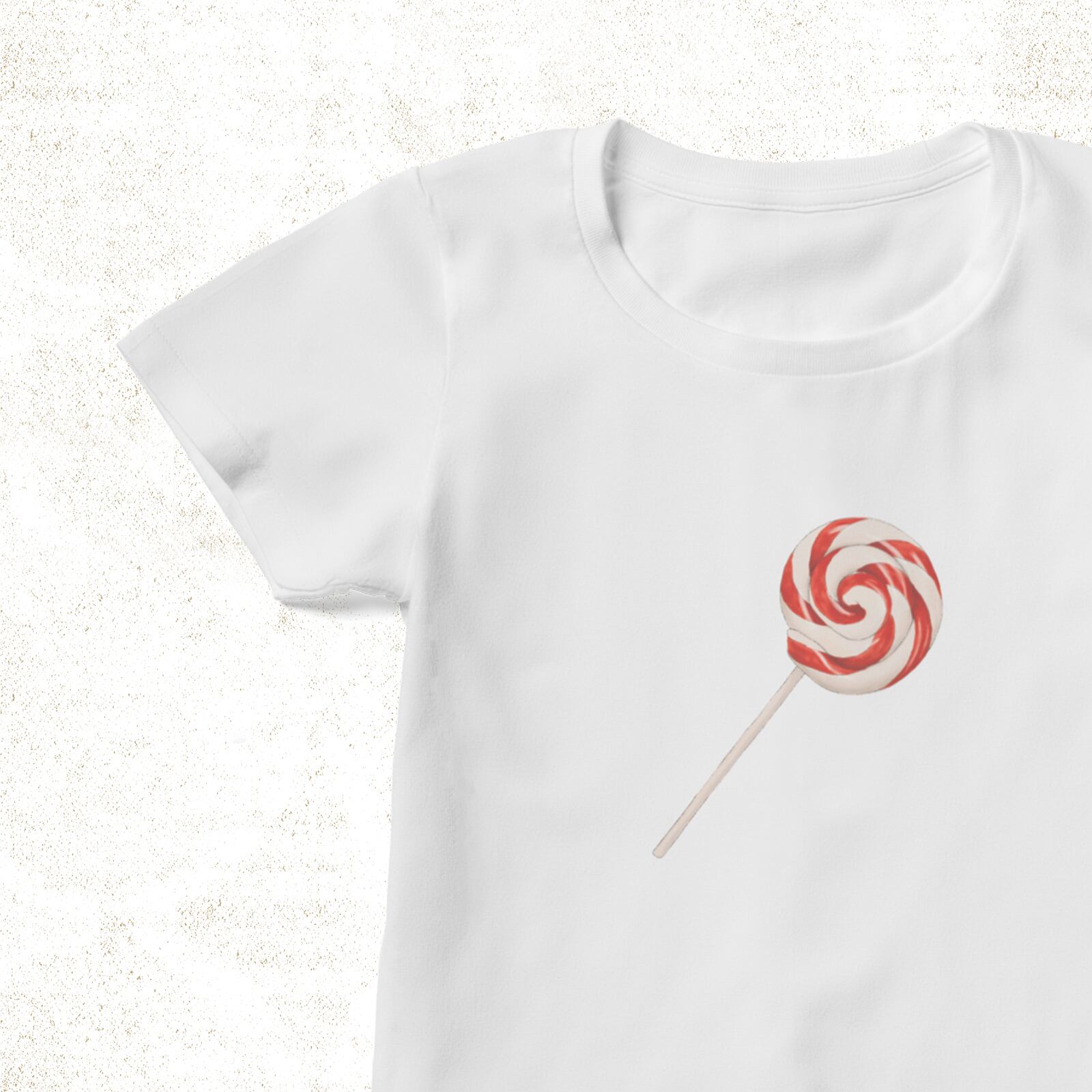 ペロペロキャンディのイラストのtシャツ ホワイト レディース 絵描きのraddieyのお店