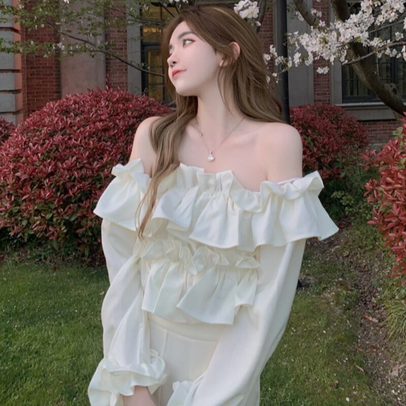 シフォンシャツ スプリングショートトップス レディース ロング 春物 YY-ファッション24021181641