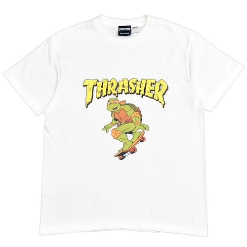 THRASHER(スラッシャー) TURTLES S/S TEE タートルズ Tシャツ ホワイト THTUR-ST002