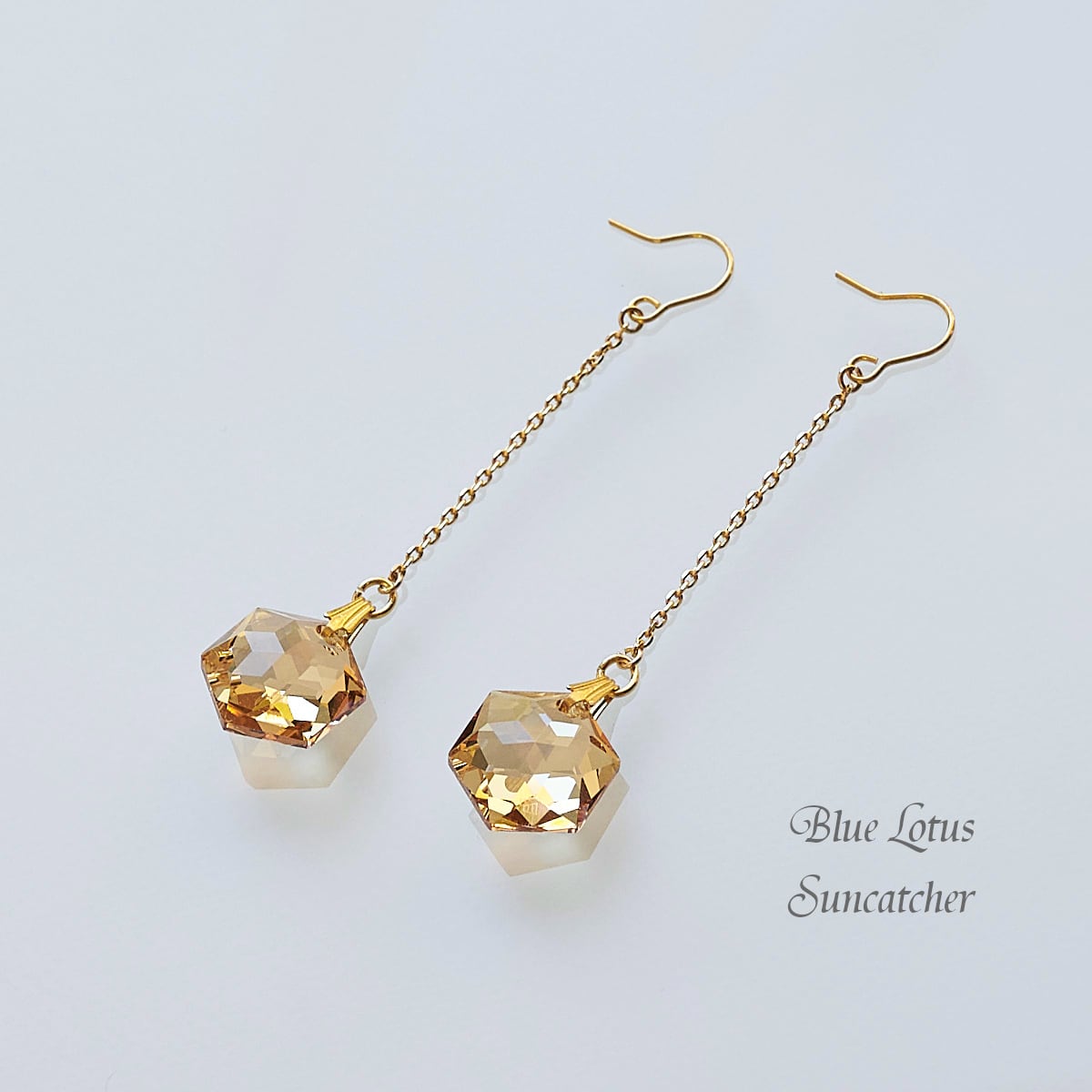 レースアゲート ヘキサゴン ピアス サービス価格·͜