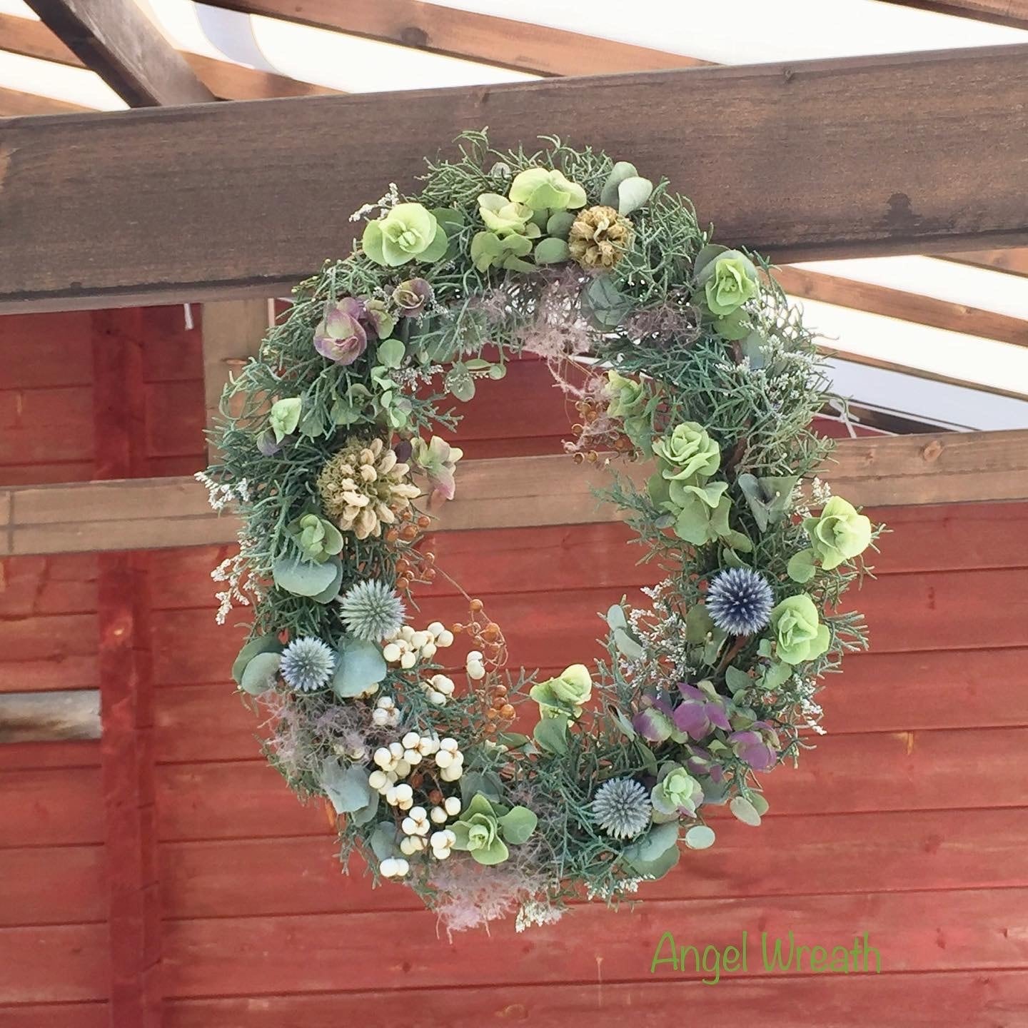 スモークツリーとブルーファンタジアリース スモークツリーとブルーファンタジアのリース - naturalflowers