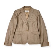 イタリア製 シルク混 MaxMara マックスマーラ テーラードジャケット i 42/ベージュ レディース