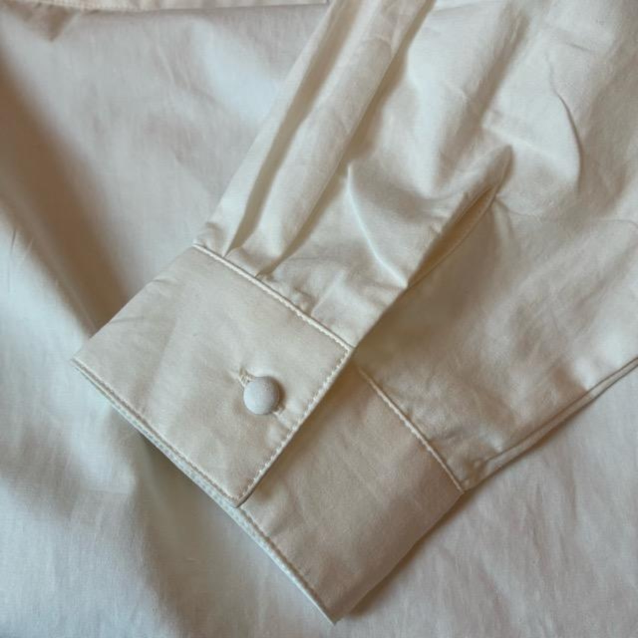 ICHI Cotton Pintuck Shirt Dress in White and White, Women's, Long Sleeve, Open Front, Perfect for Layering