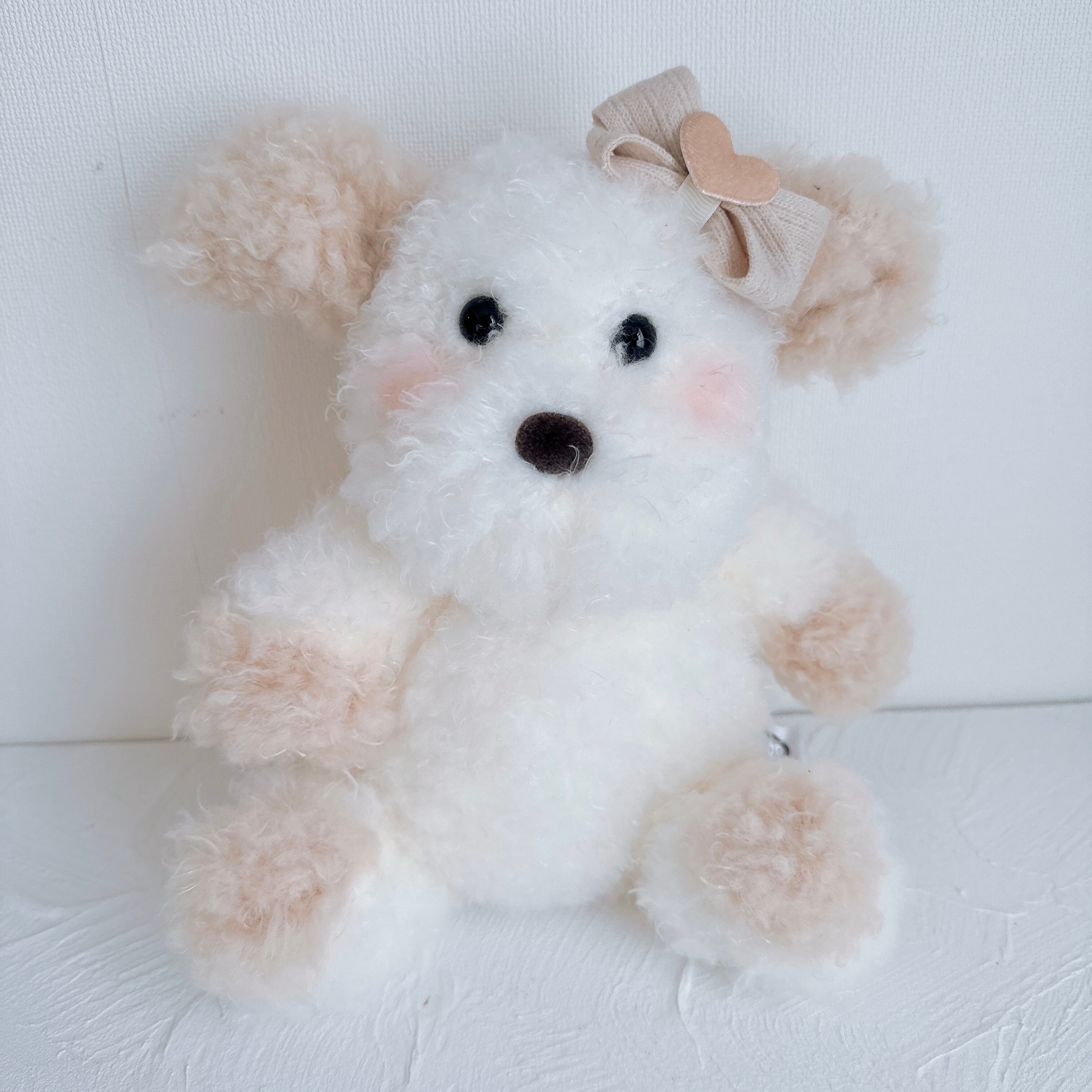 茶系ハートリボンヘアバンド（後ろ支え付き）