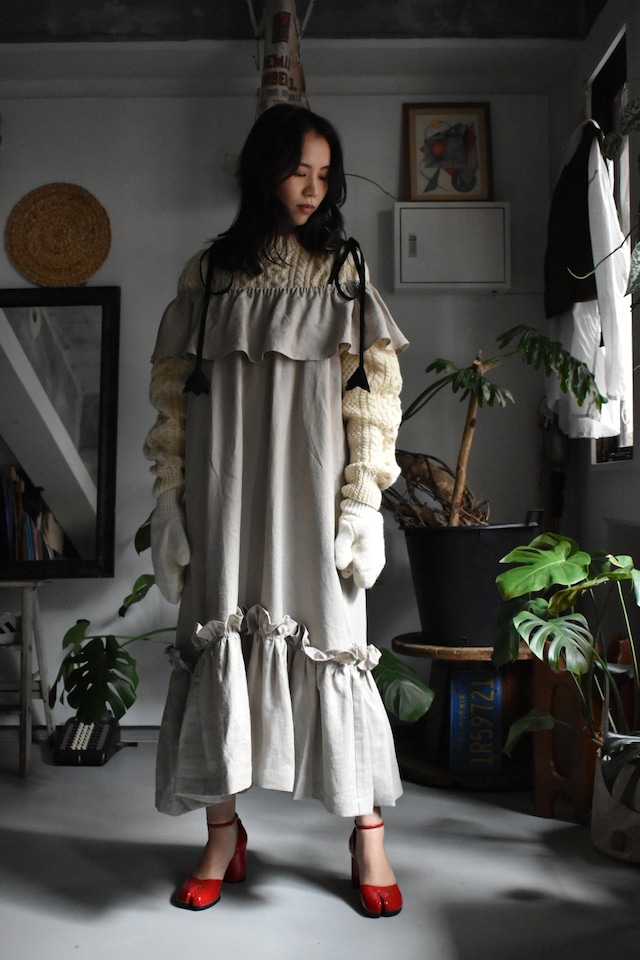 lili by SERI -little closet- linen dress No,1(natural)