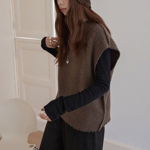 drop shoulder knit vest 13977