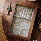 天然木 ジュエリーボックス ガラス蓋 アクセサリーケース 木製 宝石箱 収納ボックス リング収納 ピアス収納 装飾ミラー