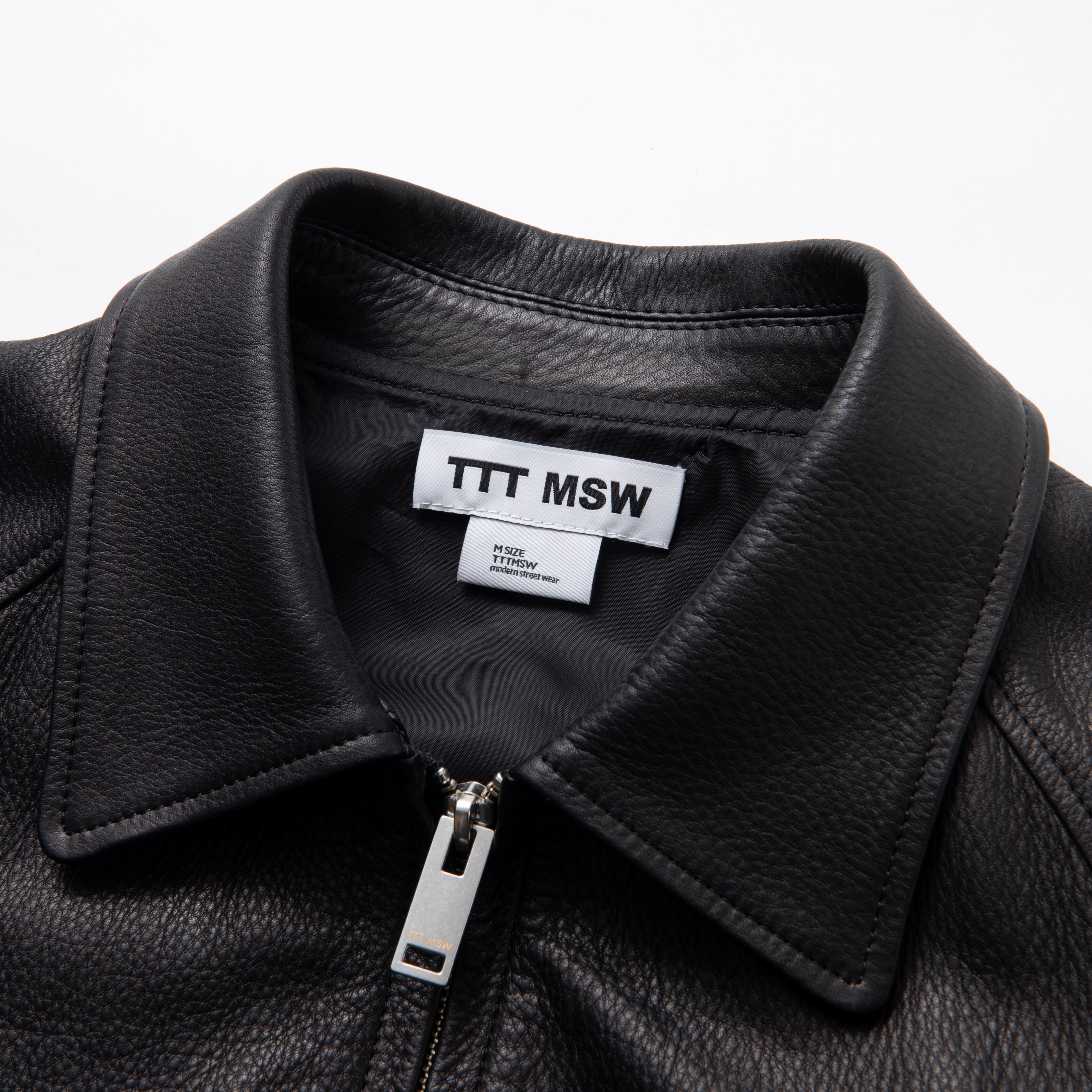 Leather zipup jacket (BLACK) | TTTMSW
