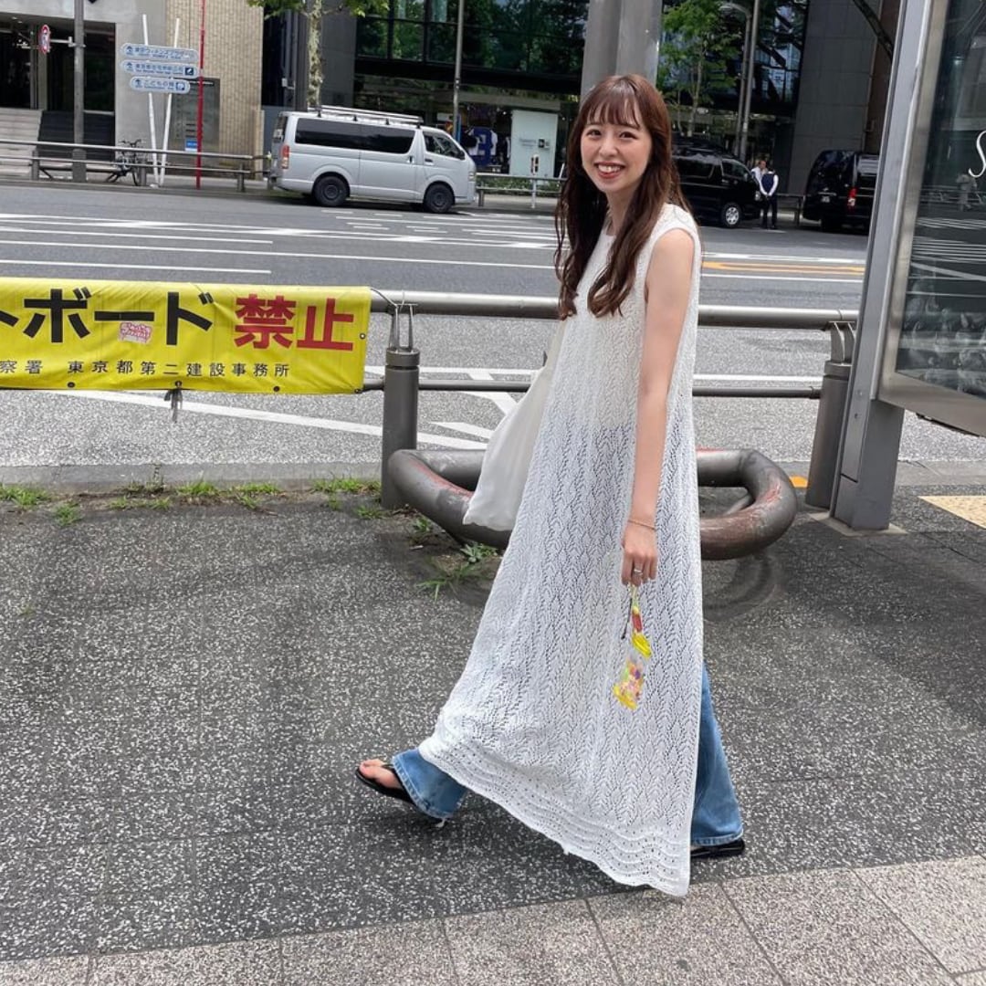 【インフルエンサーさん着用】knit best long one-piece