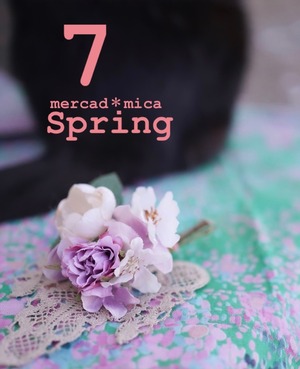7：2種類のオールドローズと桜とアジサイの春のコサージュ