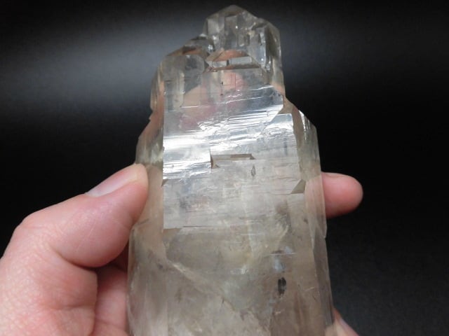 天然の両剣 【送料無料】【レア品】ブラジル産カテドラル水晶ダブルターミネーター　no.1