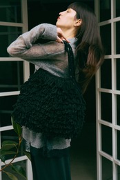 Thick Velvet Loop Monster Bag Hand Knit