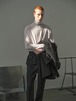 POSTELEGANT “ Fine Wool Circular Rib High Neck  ( Light Purple )”