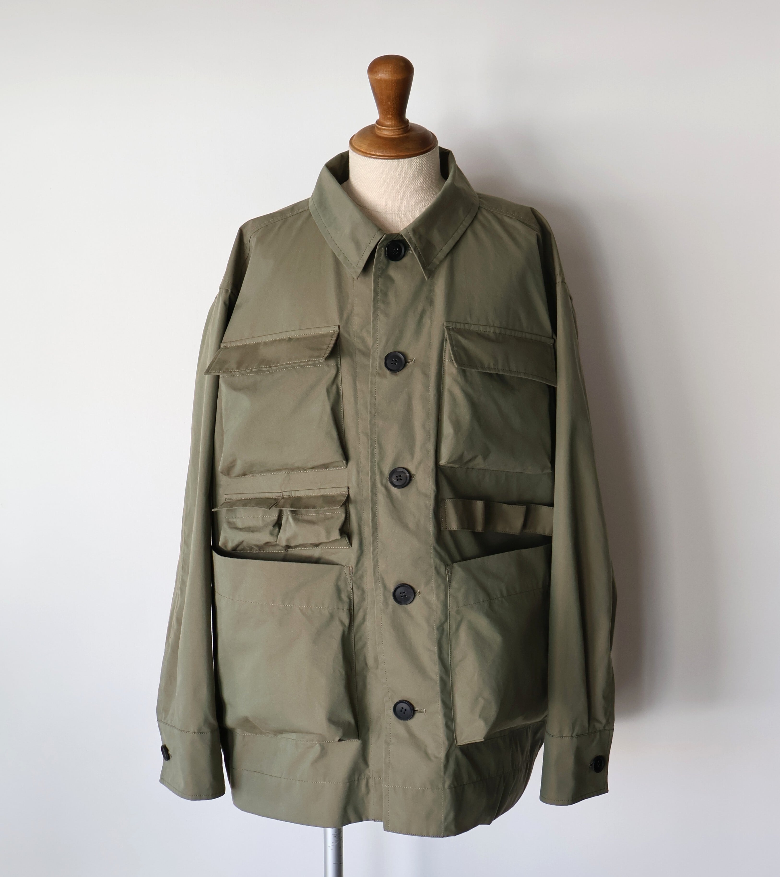 POSTELEGANT “ High Count Cotton Garden Jacket ( Mil Green )” | H