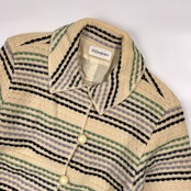 ビンテージ YVES SAINT LAURENT イヴサンローラン ボーダー ウールニット ジャケット サイズ M /レディース/オールド