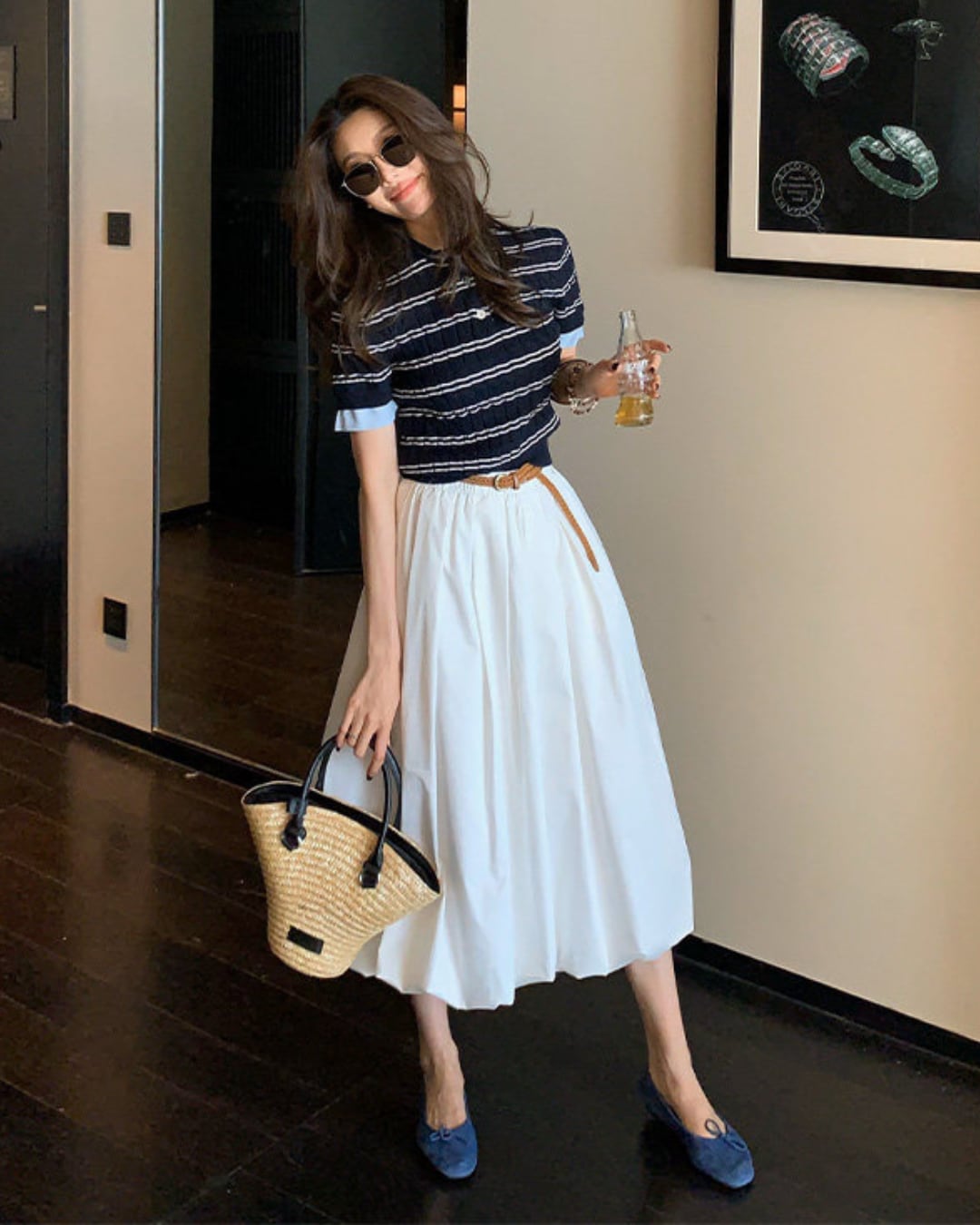 バルーンギャザーロングスカート S26032