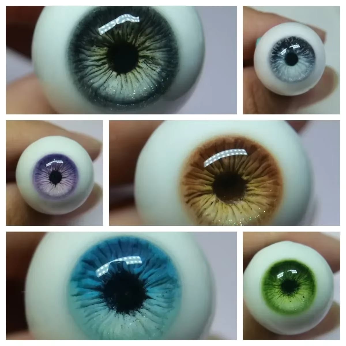 ドールアイ 20mm 22mm 24mm カスタムドール アクセサリー 眼球 BJD