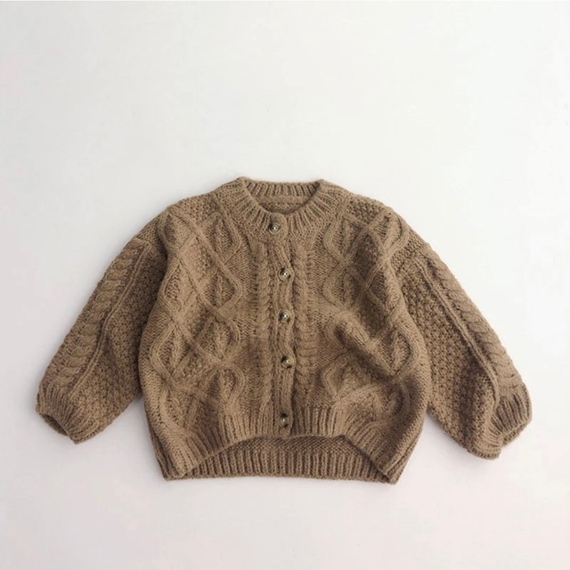 【即納】cable knit cardigan / ケーブルニット カーディガン