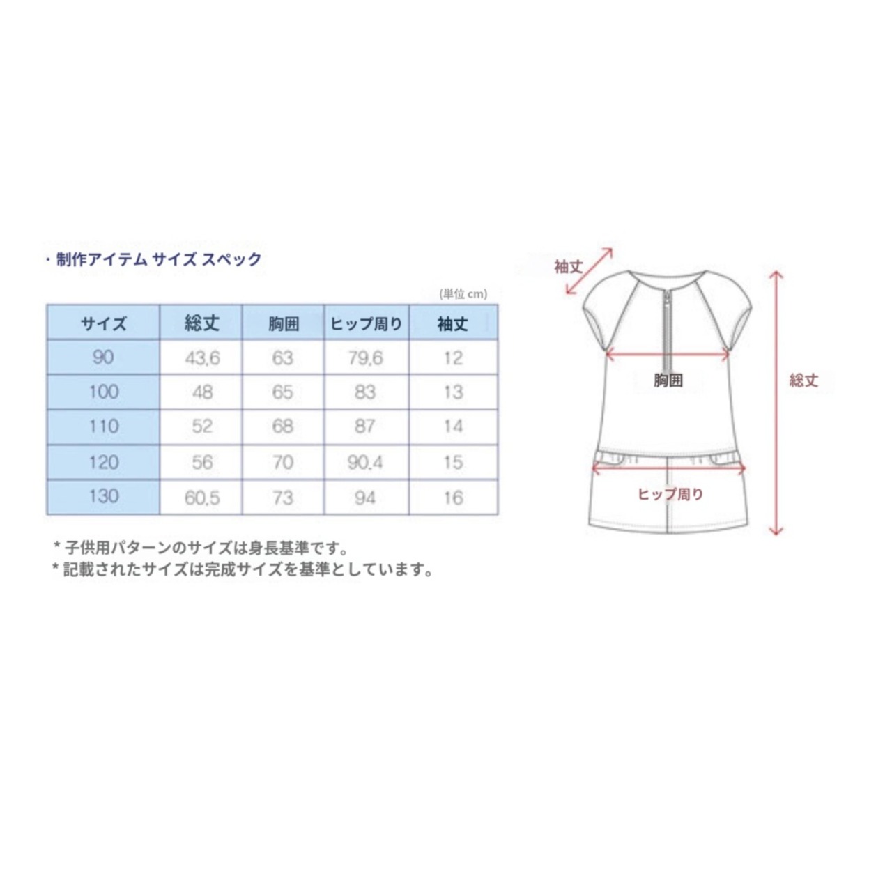 【予約販売】型紙のみ｜子ども用ワンピース｜90〜130サイズ｜商用利用OK